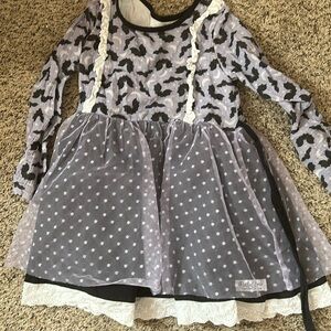 Bella & Omi girls 8 Matching Bats with tulle dress & bloomers set